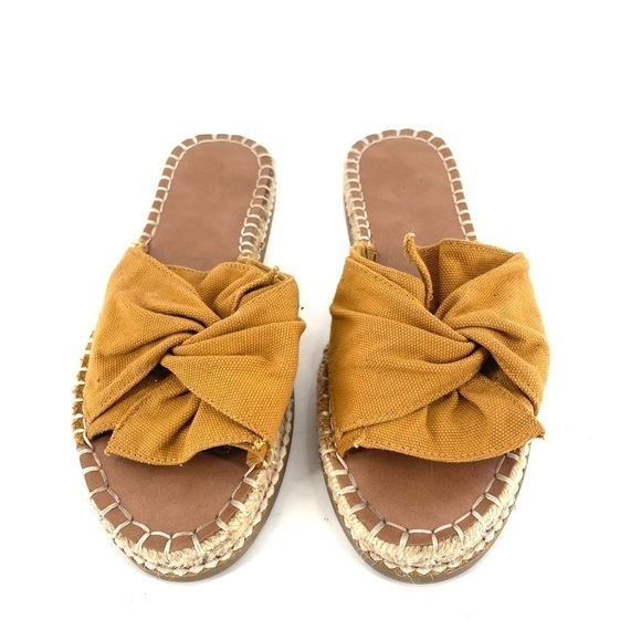 Universal Thread Mustard Bow Espadrille Sandals - Picture 2 of 5